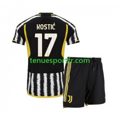 Kit Enfant Maillot Domicile Juventus Filip Kostic 17 2023-2024 à Manches Courtes