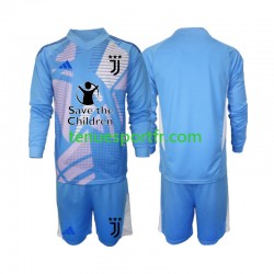Kit Enfant Maillot Domicile Juventus Gardien 2024-2025 Bleu à Manches Longues