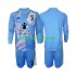 Kit Enfant Maillot Domicile Juventus Gardien 2024-2025 Bleu à Manches Longues