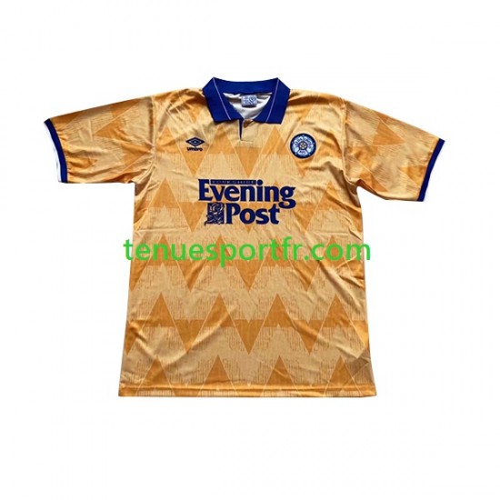 Homme Maillot Retro Extérieur Leeds United 1991-1992 à Manches Courtes