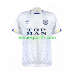 Homme Maillot Retro Domicile Leeds United 1989-1990 à Manches Courtes