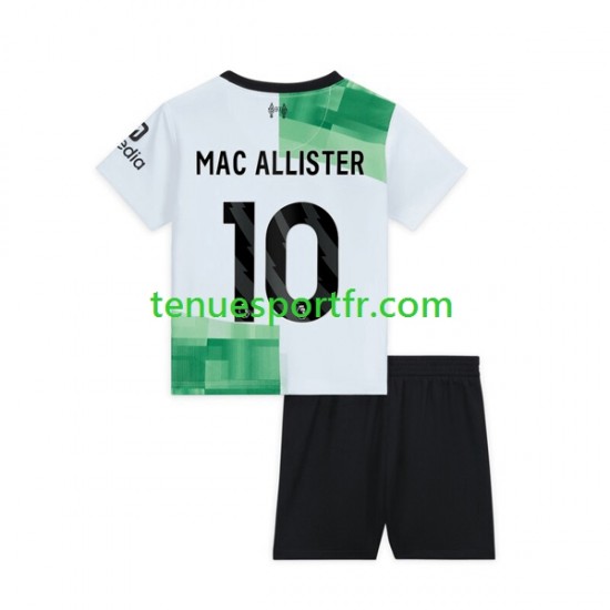 Kit Enfant Maillot Extérieur Liverpool Alexis Mac Allister 10 2023-2024 à Manches Courtes