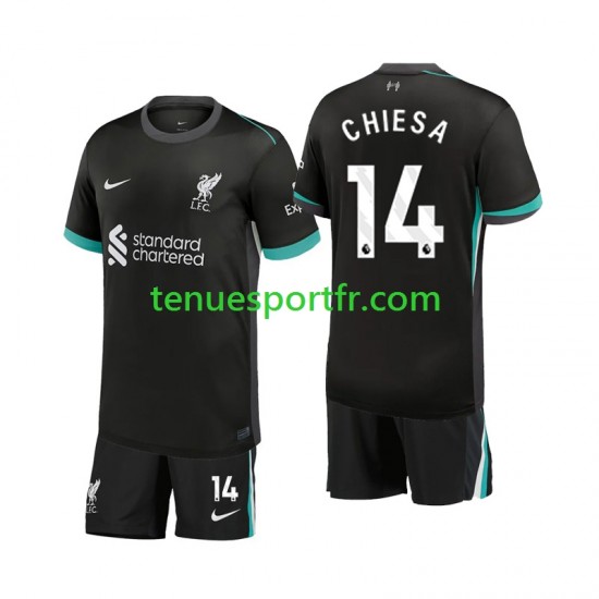 Kit Enfant Maillot Extérieur Liverpool Chiesa 14 2024-2025 à Manches Courtes