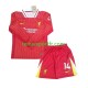 Kit Enfant Maillot Domicile Liverpool Chiesa 14 2024-2025 à Manches Longues