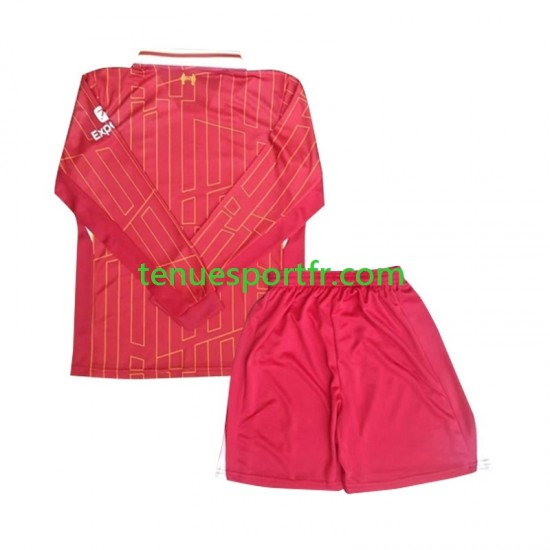 Kit Enfant Maillot Domicile Liverpool 2024-2025 à Manches Longues