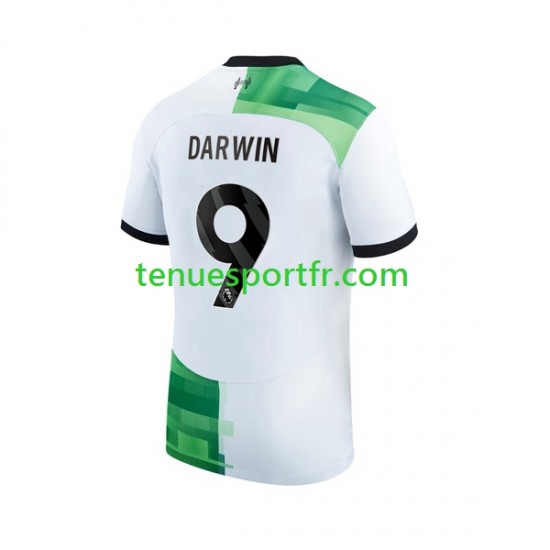 Homme Maillot Extérieur Liverpool Darwin Nunez 9 2023-2024 à Manches Courtes