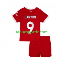 Kit Enfant Maillot Domicile Liverpool Darwin Nunez 9 2023-2024 à Manches Courtes