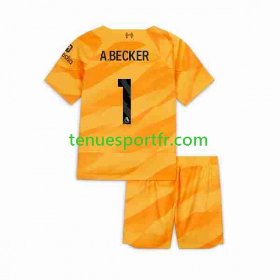 Kit Enfant Maillot Troisième Liverpool Gardien A Becker 1 2023-2024 à Manches Courtes