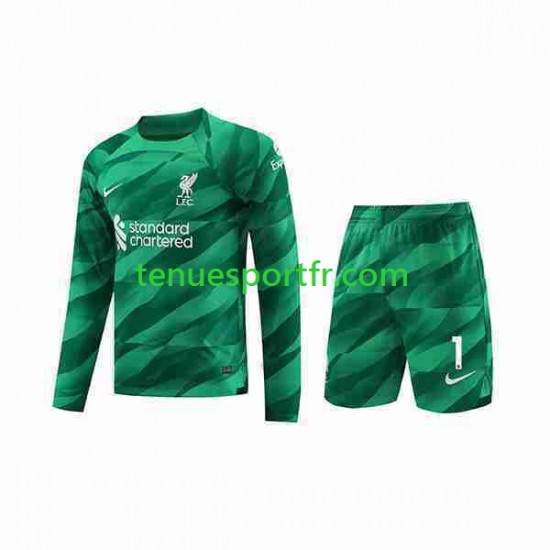 Kit Enfant Maillot Domicile Liverpool Gardien A.Becker 1 2023-2024 à Manches Longues