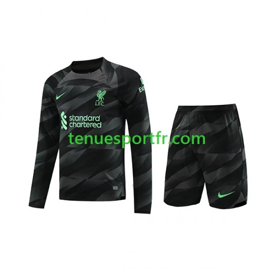 Kit Enfant Maillot Extérieur Liverpool Gardien 2023-2024 à Manches Longues