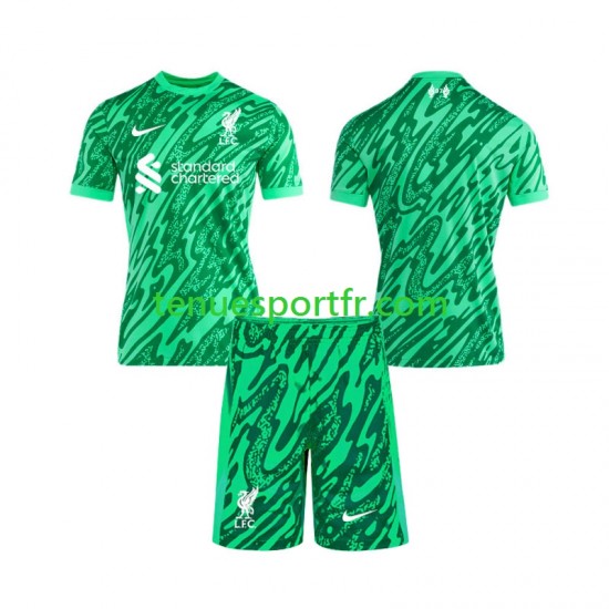 Kit Enfant Maillot Extérieur Liverpool Gardien 2024-2025 à Manches Courtes