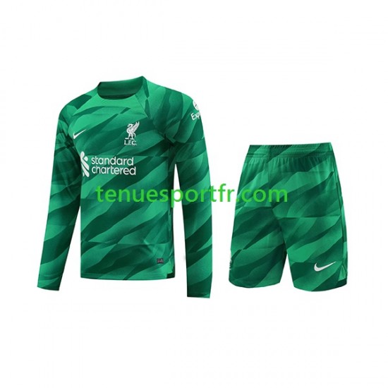 Kit Enfant Maillot Domicile Liverpool Gardien 2023-2024 à Manches Longues