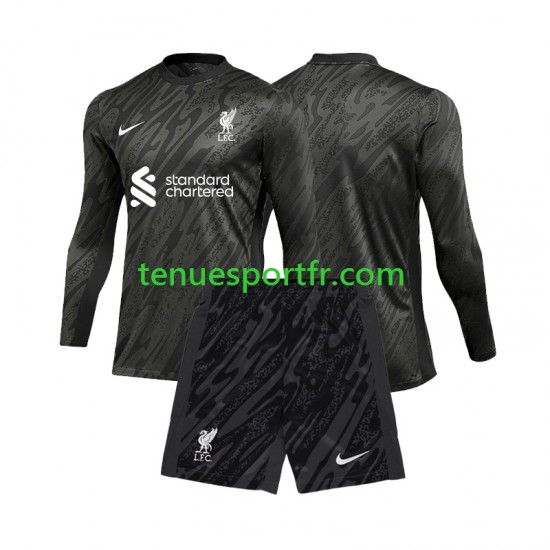 Kit Enfant Maillot Domicile Liverpool Gardien 2024-2025 à Manches Longues