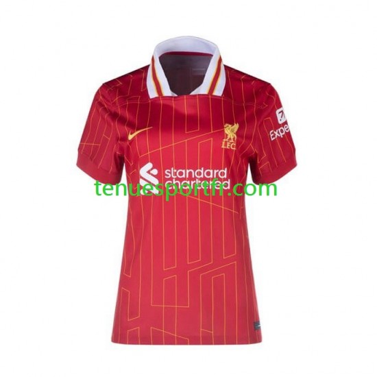 Femme Maillot Domicile Liverpool 2024-2025 à Manches Courtes