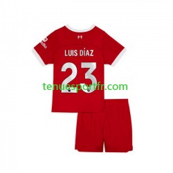Kit Enfant Maillot Domicile Liverpool Luis Diaz 23 2023-2024 à Manches Courtes