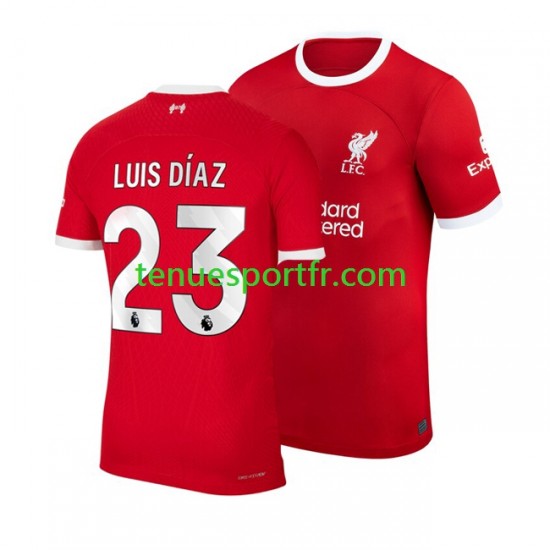 Homme Maillot Domicile Liverpool Luis Diaz 23 2023-2024 à Manches Courtes