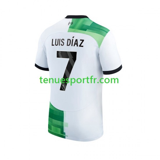 Homme Maillot Extérieur Liverpool Luis Diaz 7 2023-2024 à Manches Courtes