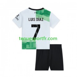 Kit Enfant Maillot Extérieur Liverpool Luis Diaz 7 2023-2024 à Manches Courtes