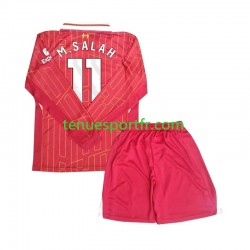 Kit Enfant Maillot Domicile Liverpool M Salah 11 2024-2025 à Manches Longues