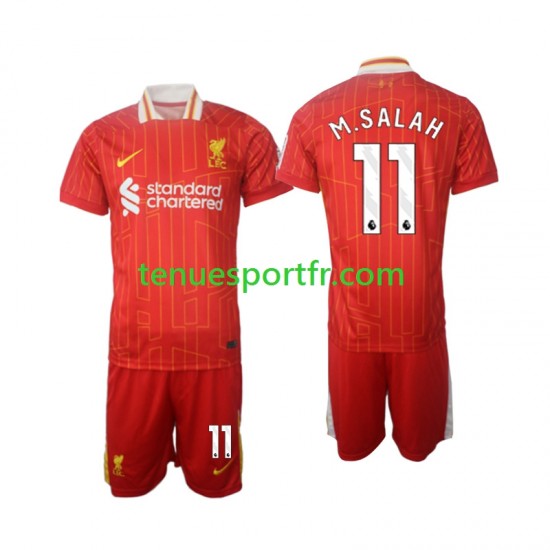 Kit Enfant Maillot Domicile Liverpool M.Salah 11 2024-2025 à Manches Courtes