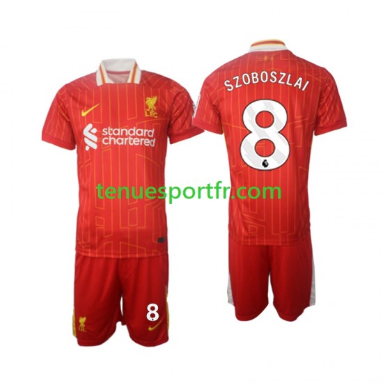 Kit Enfant Maillot Domicile Liverpool Szoboszlai 8 2024-2025 à Manches Courtes