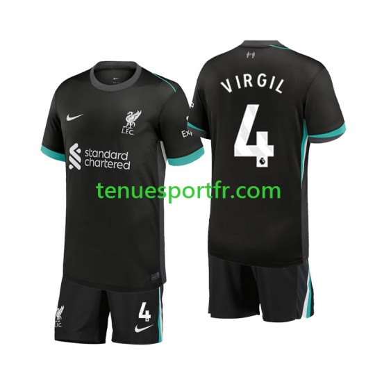 Kit Enfant Maillot Extérieur Liverpool Virgil 4 2024-2025 à Manches Courtes