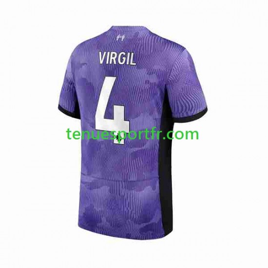 Homme Maillot Troisième Liverpool Virgil van Dijk 4 2023-2024 à Manches Courtes