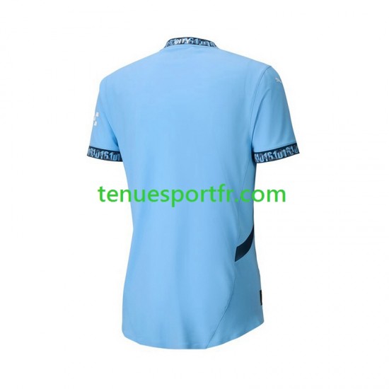 Homme Maillot Domicile Manchester City 2024-2025 Bleu à Manches Courtes