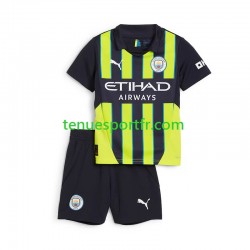 Kit Enfant Maillot Extérieur Manchester City 2024-2025 à Manches Courtes