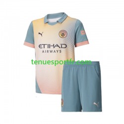 Kit Enfant Maillot Quatrième Manchester City 2024-2025 à Manches Courtes