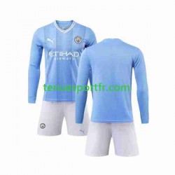 Kit Enfant Maillot Domicile Manchester City 2023-2024 à Manches Longues