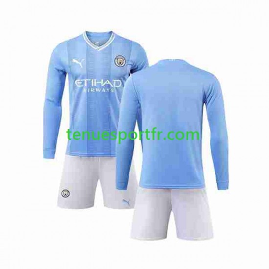 Kit Enfant Maillot Domicile Manchester City 2023-2024 à Manches Longues