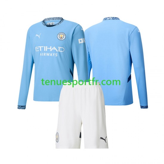 Kit Enfant Maillot Domicile Manchester City 2024-2025 à Manches Longues