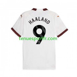 Homme Maillot Extérieur Manchester City Erling Haaland 9 2023-2024 à Manches Courtes