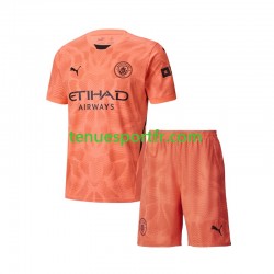 Kit Enfant Maillot Extérieur Manchester City Gardien 2024-2025 à Manches Courtes