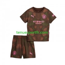 Kit Enfant Maillot Domicile Manchester City Gardien 2024-2025 à Manches Courtes