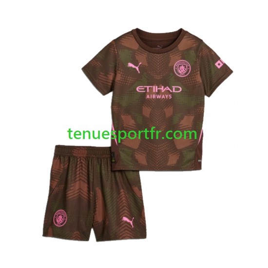 Kit Enfant Maillot Domicile Manchester City Gardien 2024-2025 à Manches Courtes