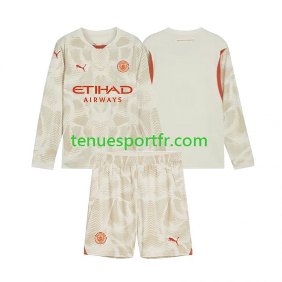 Kit Enfant Maillot Troisième Manchester City Gardien 2024-2025 à Manches Longues