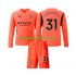 Kit Enfant Maillot Extérieur Manchester City Gardien Ederson Moraes 31 2024-2025 à Manches Longues