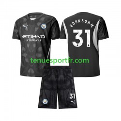 Kit Enfant Maillot Quatrième Manchester City Gardien Ederson Moraes 31 2024-2025 à Manches Courtes