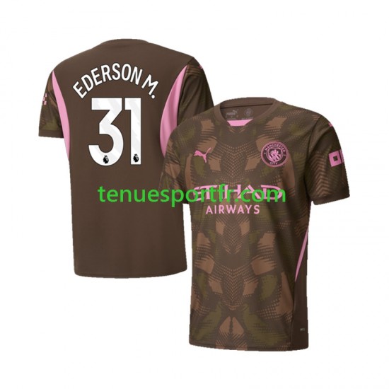 Homme Maillot Domicile Manchester City Gardien Ederson Moraes 31 2024-2025 à Manches Courtes