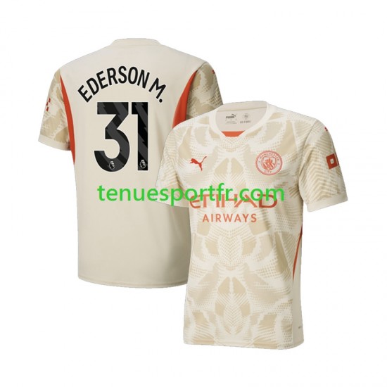 Homme Maillot Troisième Manchester City Gardien Ederson Moraes 31 2024-2025 à Manches Courtes