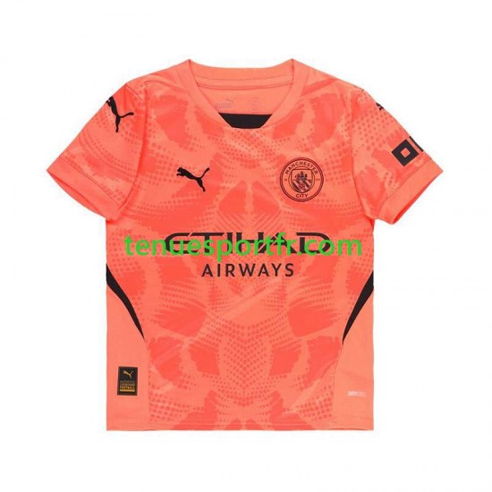 Homme Maillot Extérieur Manchester City Gardien 2024-2025 Orange à Manches Courtes