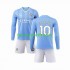 Kit Enfant Maillot Domicile Manchester City Grealish 10 2023-2024 à Manches Longues