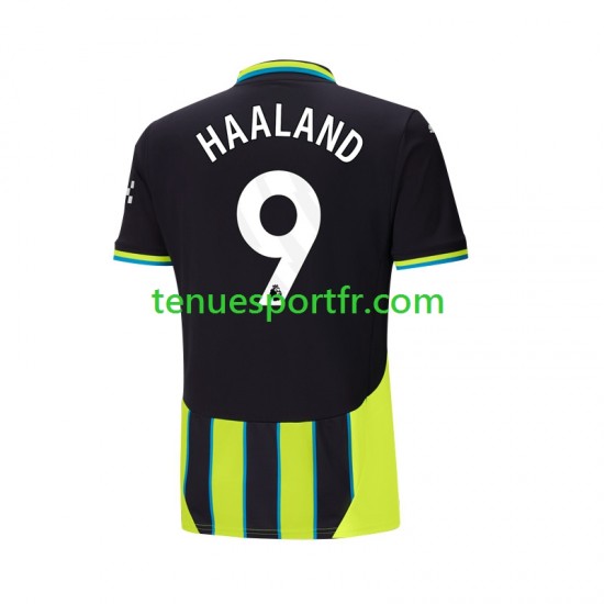Homme Maillot Extérieur Manchester City Haaland 9 2024-2025 à Manches Courtes