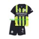 Kit Enfant Maillot Extérieur Manchester City Haaland 9 2024-2025 à Manches Courtes