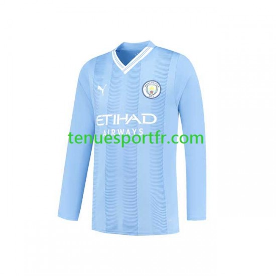 Homme Maillot Domicile Manchester City 2023-2024 à Manches Longues
