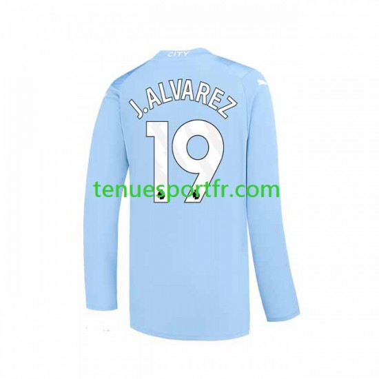 Homme Maillot Domicile Manchester City J. ALVAREZ 19 2023-2024 à Manches Longues