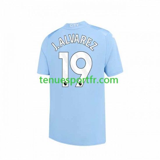 Homme Maillot Domicile Manchester City J. ALVAREZ 19 2023-2024 à Manches Courtes