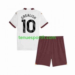 Kit Enfant Maillot Extérieur Manchester City Jack Grealish 10 2023-2024 à Manches Courtes